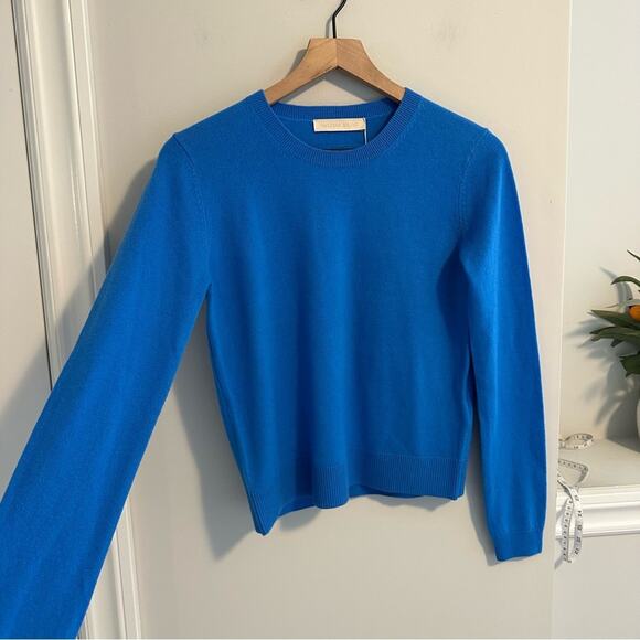 NWT Vanessa Bruno Blue Merino Wool Crewneck Sweater Small - Picture 12 of 15